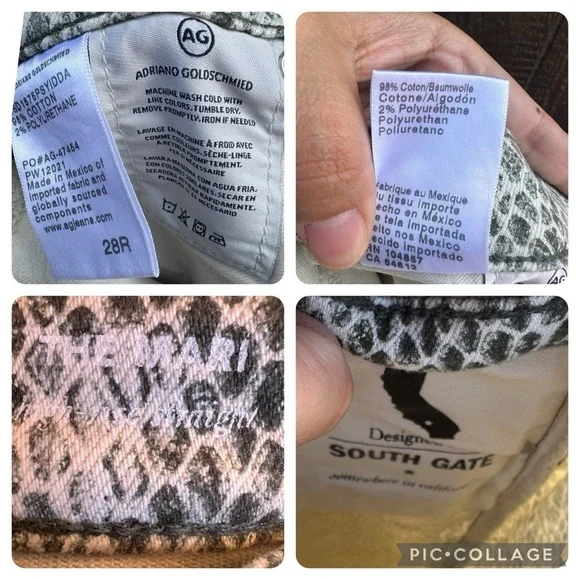 Adriano Goldschmied 28R Jeans Pants Python Snake Pattern Mari High Rise Straight - Picture 9 of 13